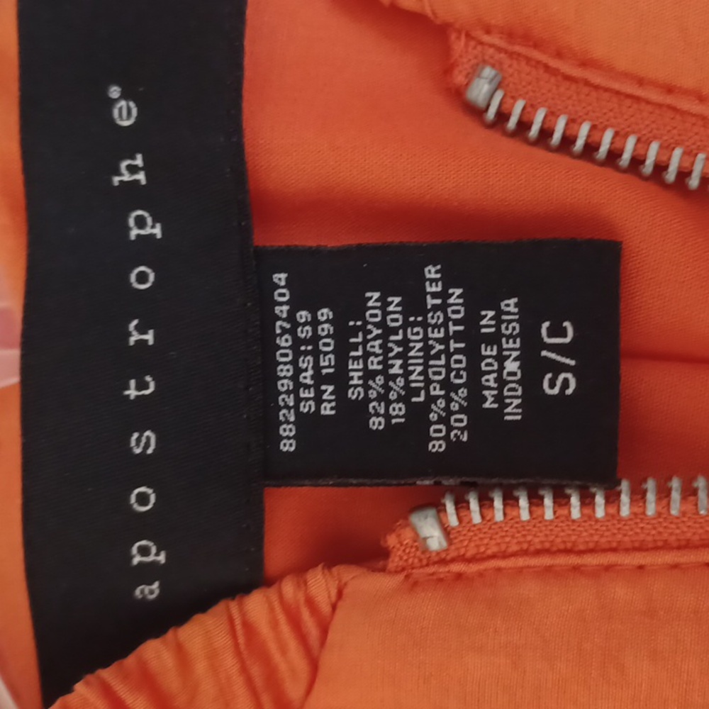 Ladies fun orange wind breaker - Picture 8 of 9